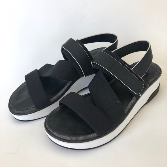 Dkny Shoes - DKNY Platform Leather Sandals